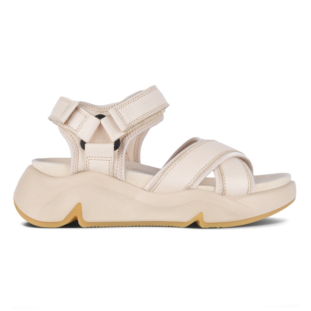 ECCO Womens Sandals Beige - Chunky Criss-Cross - UMN-652794